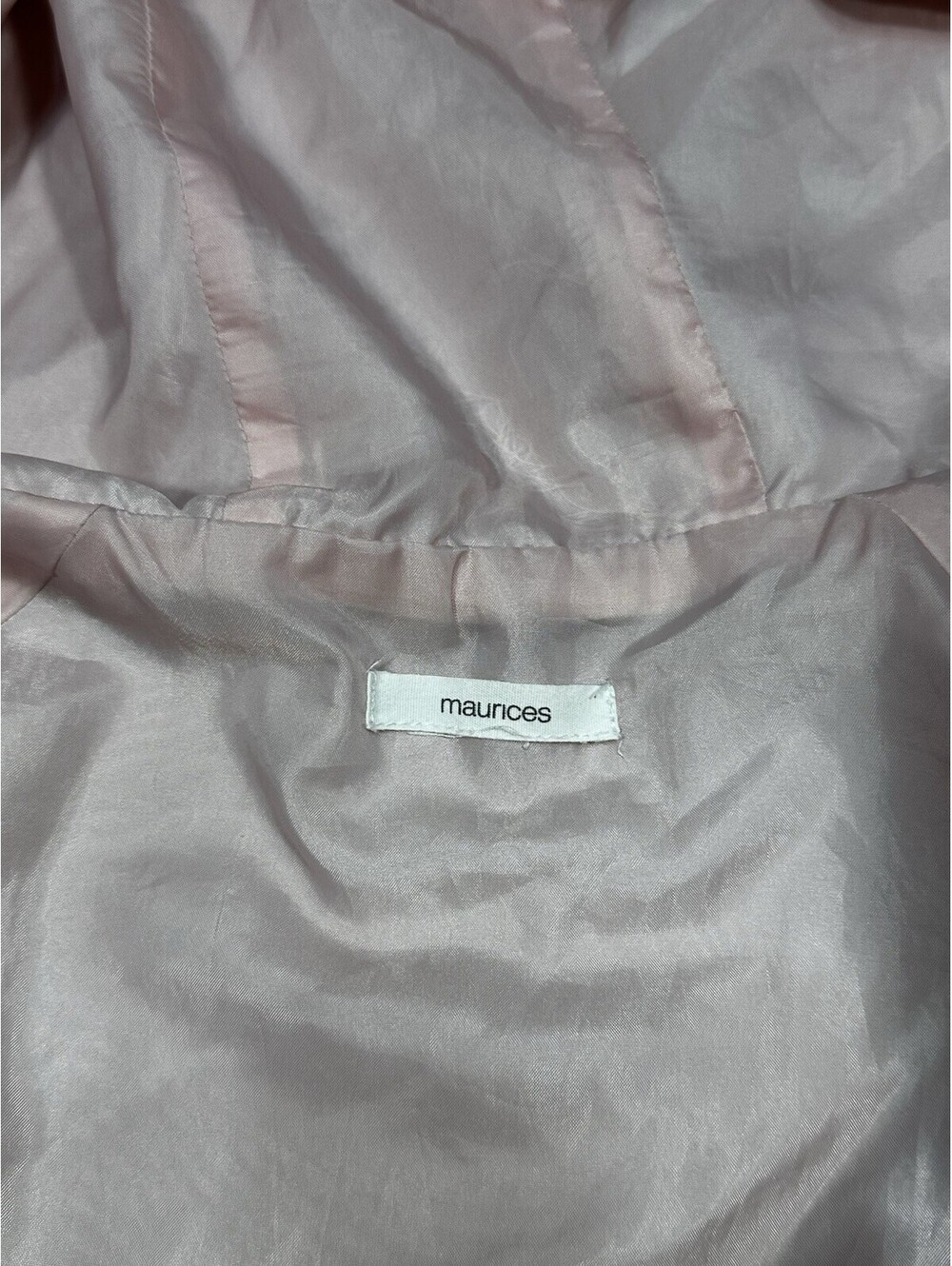 Maurices Colorblock Size M Windbreaker Jacket Pink White Gray Hooded Full Zip - Picture 8 of 14